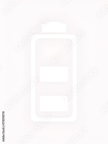 Low battery symbol in black color depicting power status and depleted charge icon