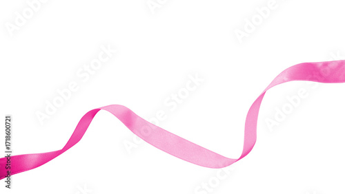 Decorative Wavy Pink Ribbon October Pink