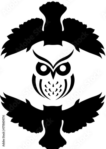 eagle owl vector illustration