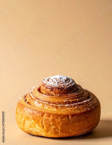 Sweet Cinnamon Swirl Pastry with Powdered Sugar