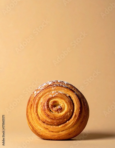 Sweet Spiral Pastry With Cinnamon Sugar Dusting