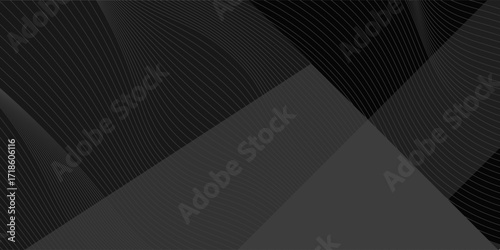 Black white dark gray silver abstract pattern background. Geometric shape. Line triangle angle fold polygon diamond 3D. Gradient. Rough grain noise. Light shadow. Matte shimmer. Design. Minimum.