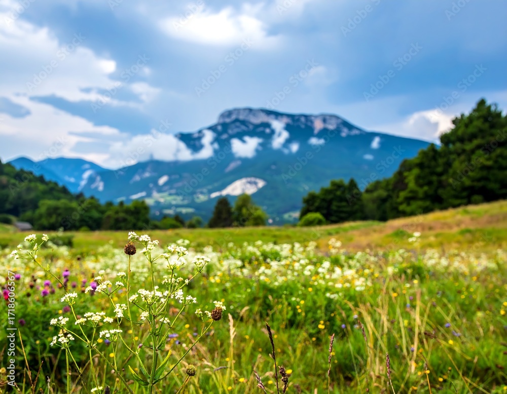 Fototapeta premium Mountain meadow landscape