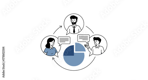 Dynamic team collaboration reviewing business analytics for strategic growth in a modern startup, perfect for illustrating teamwork and data-driven decisions