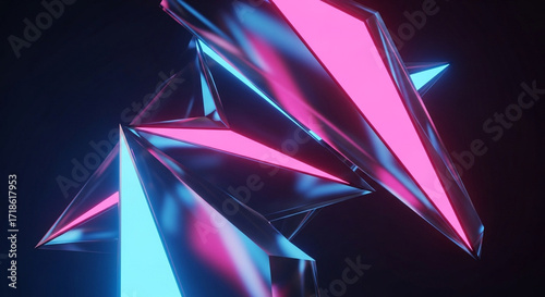 Glowing orbs & crystals illustration