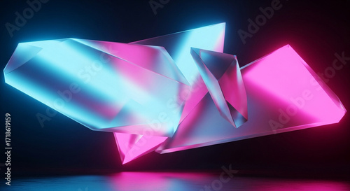 Glowing orbs & crystals illustration