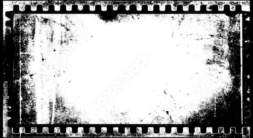 Film strip border with grunge