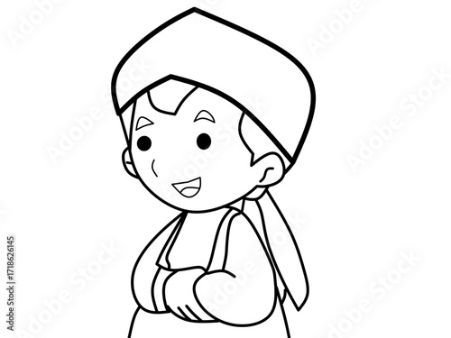 gambar kartun remaja islami siluete