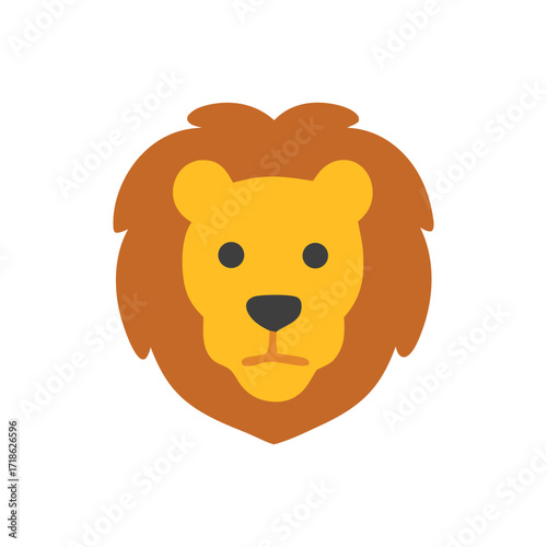 Natural instincts a magnificent lion head with an orange mane a symbol of raw power.