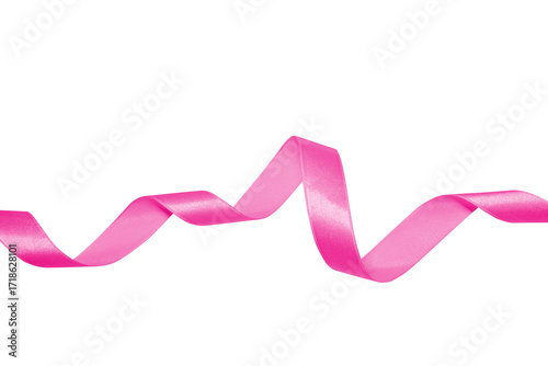 Decorative Wavy Pink Ribbon October Pink
