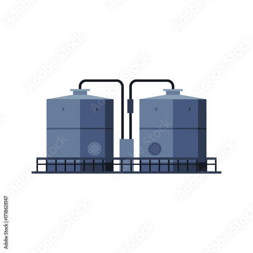 Industrial Silos for Storage and Processing.