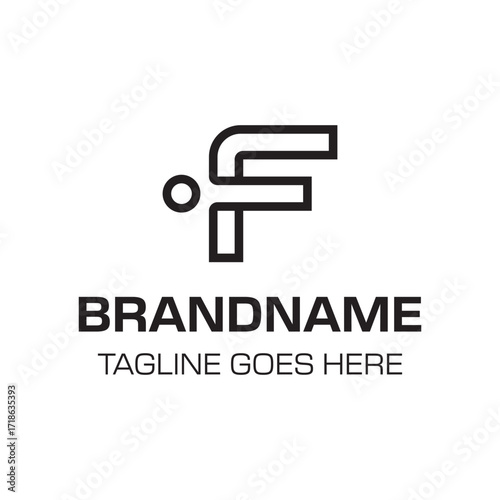 Letters FI Monogram Logo, suitable for any brand with FI or IF initials