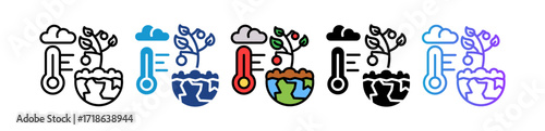 Climate Change Action multiple icon
