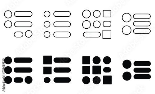 WebExplore a diverse selection of menu icons, perfect for websites, apps, and user interfaces offering streamlined navigation and modern design, available in assorted shapes and styles