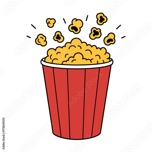 Popcorn bucket with dynamic popping kernels