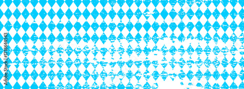 Texture with blue and white rhombus. Seamless banner for Bayern fabric.