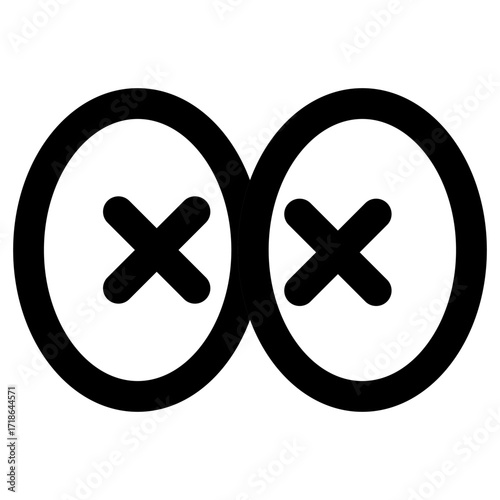 困った感情の目のイラスト