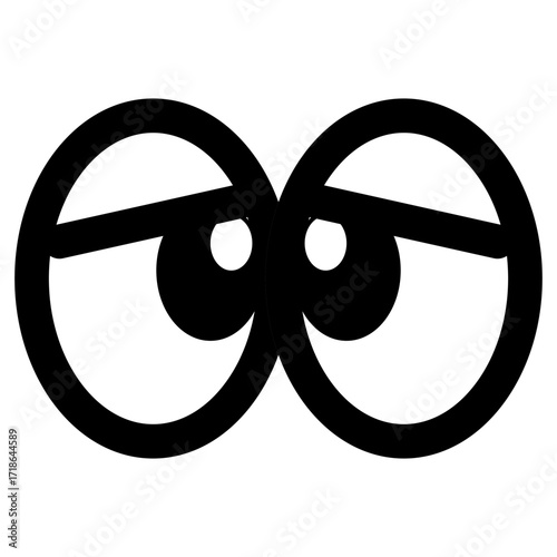 困った感情の目のイラスト