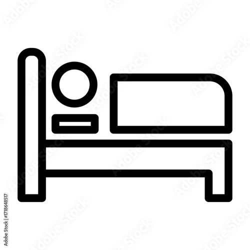 Bed Line Icon of Dormitories & Housing Icon Set