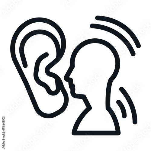 Hearing Assistance Line Icon of Disability Support Services (University) Icon Set