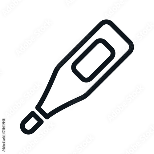 Thermometer Line Icon of Health Screenings Icon Set