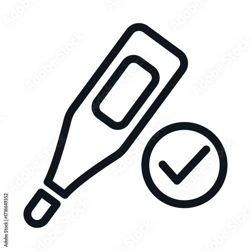 Temperature Check Line Icon of Health Screenings Icon Set