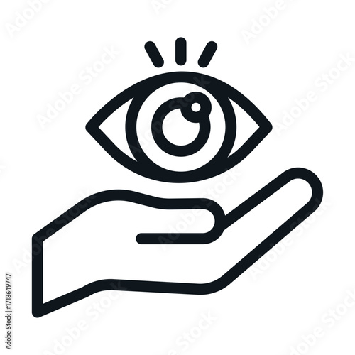 Eye Care Line Icon of Optometry & Eye Health Icon Set