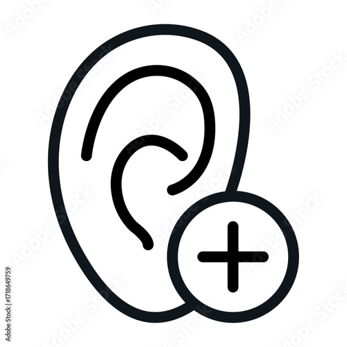 Ear Health Line Icon of Apprenticeships Icon Set