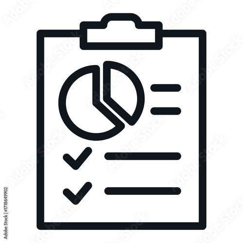 Diet Report Line Icon of Nutrition Counseling Icon Set