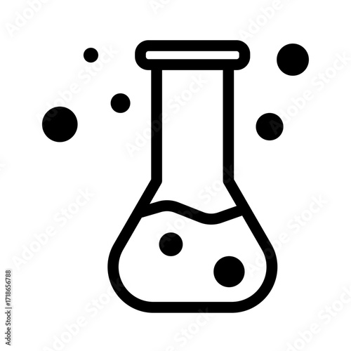 Chemical Reaction Line Icon of Experimentation Icon Set
