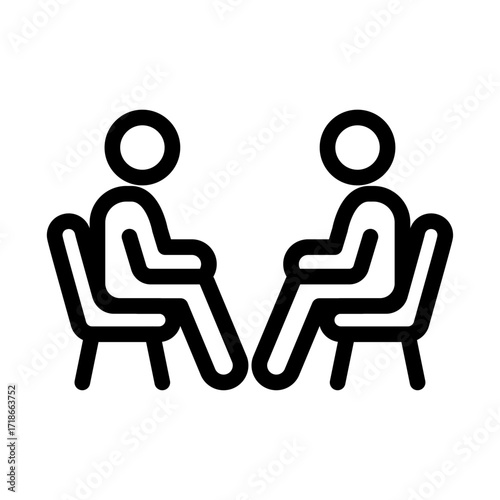 One-on-One Counseling Line Icon of Counseling Services (Medical) Icon Set