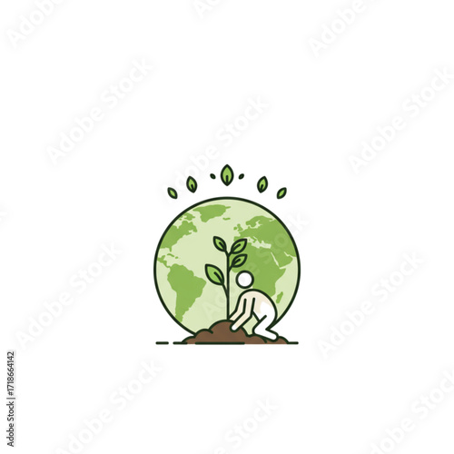 Environmental Protection Planting for a Sustainable Future, Nurturing Earth's Growth and Health