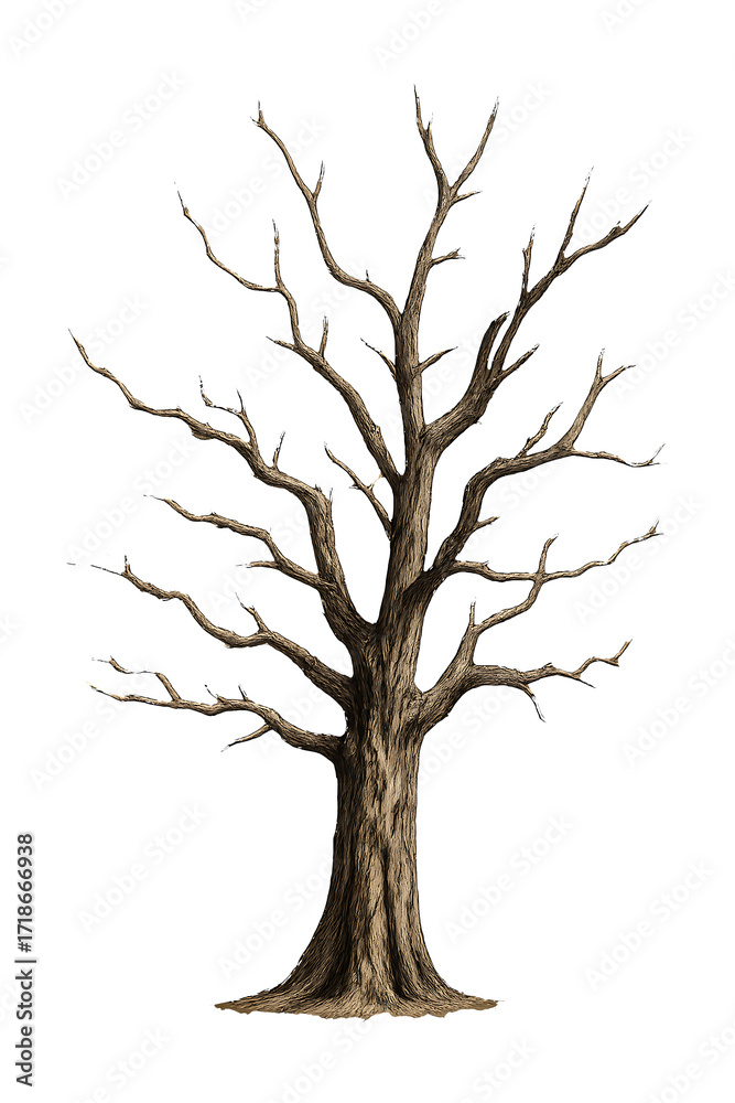 Obraz premium Weathered Leafless Tree High quality Realistic image