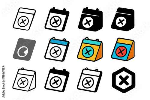 Dopamine Detox Logos. Set Logo of Dopamine Detox from Screens: Digital detox calendar. Logo set in vector style, emblematic variations. line, bold thick line,