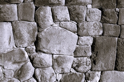 Pre-Columbian Inca ruins at Vilcas Huaman Archaeological Complex in Ayacucho, Peru.