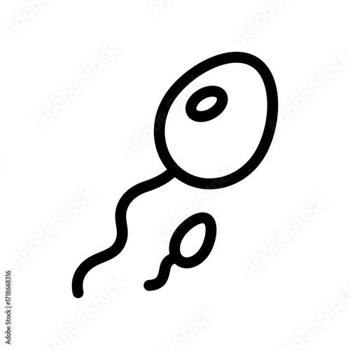Sperm Cell Line Icon of Reproductive Health Icon Set