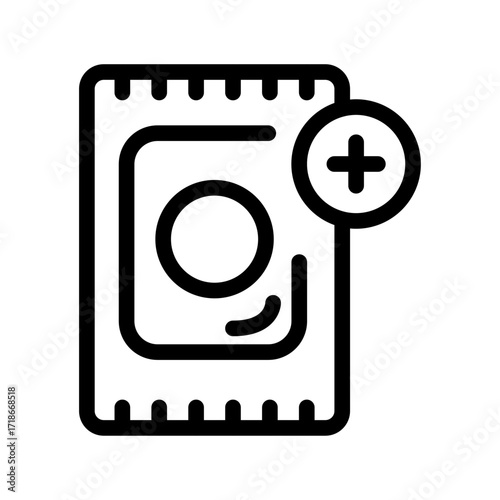 Contraceptive Pill Package Line Icon of Sexual Health Icon Set