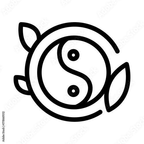 Herbal Chemistry Flask Line Icon of Naturopathy Icon Set