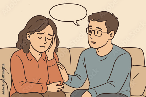 Emotional Support Moment. Being a sounding board for a loved one going through personal st