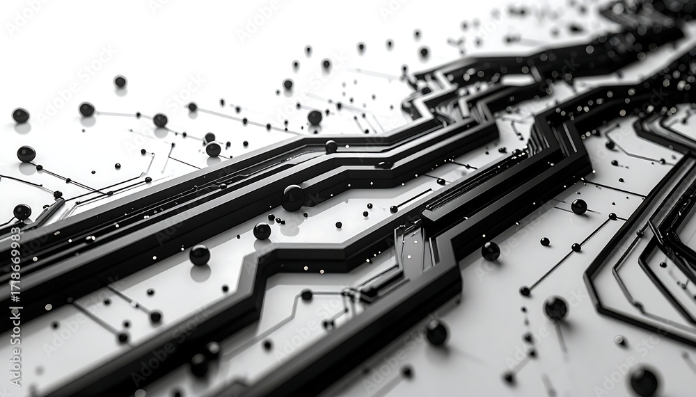 Obraz premium Abstract circuit board design (1)