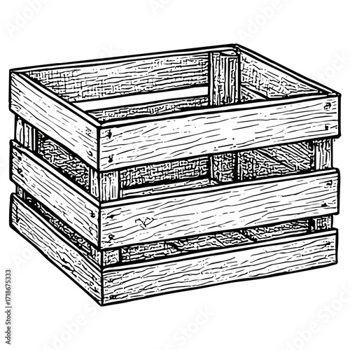 Tall Slatted Crate