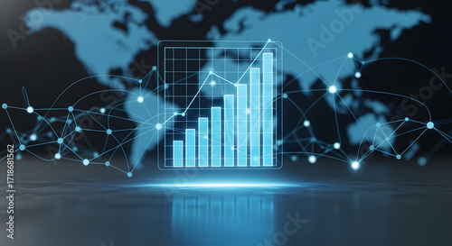 Conceptual Growth and Financial Success Illustrations — Miniatures, Charts, Objects, and Symbols of Business Progress