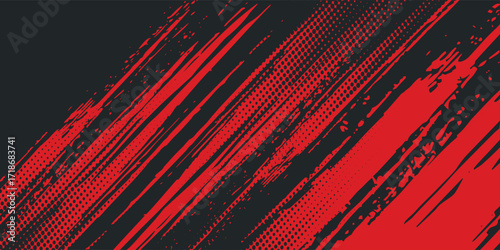 Background, contrast red and black color abstract template for business design. Technology style. You can use it for advertising, sports posters, templates, business presentations. Vector illustration