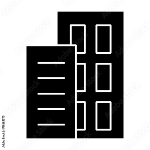 Residential Building black icon