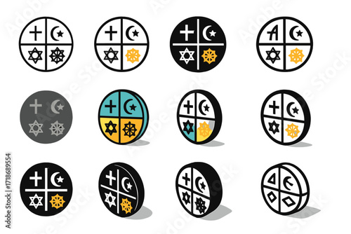 Sacred Symbol Logo Set.