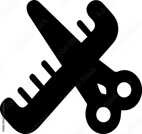 Barber scissors and comb