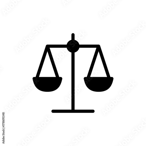 Scales icon vector for web and mobile app. Law scale icon. Justice sign and symbol