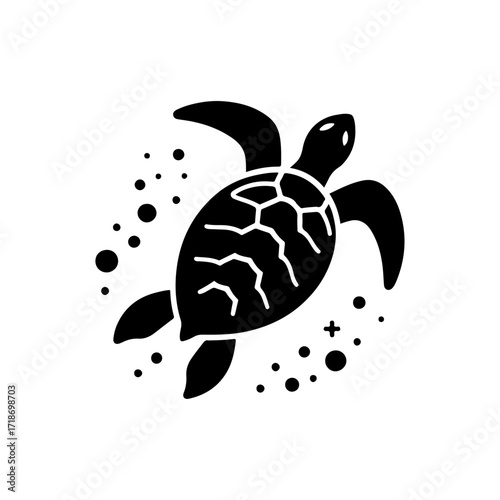 Sea Turtle Silhouette Vector