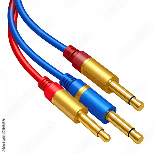 Two-colored audio cable ends