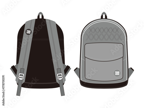 design mockup school bags template design
